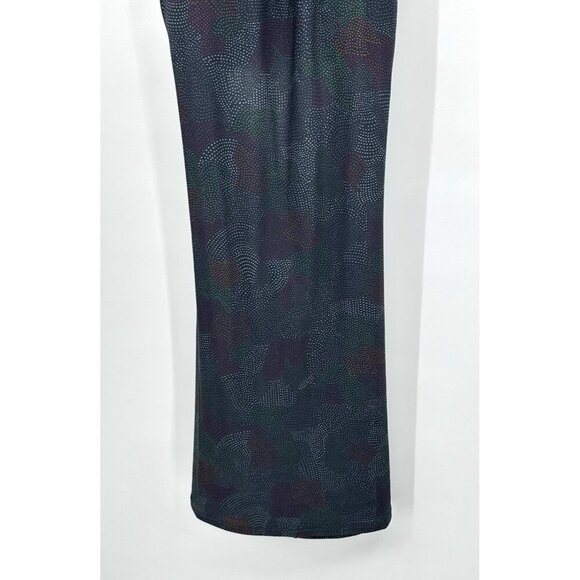 PRANA skypath dress a line sleeveless deep pine dotty cutout back athletic L - Picture 3 of 8